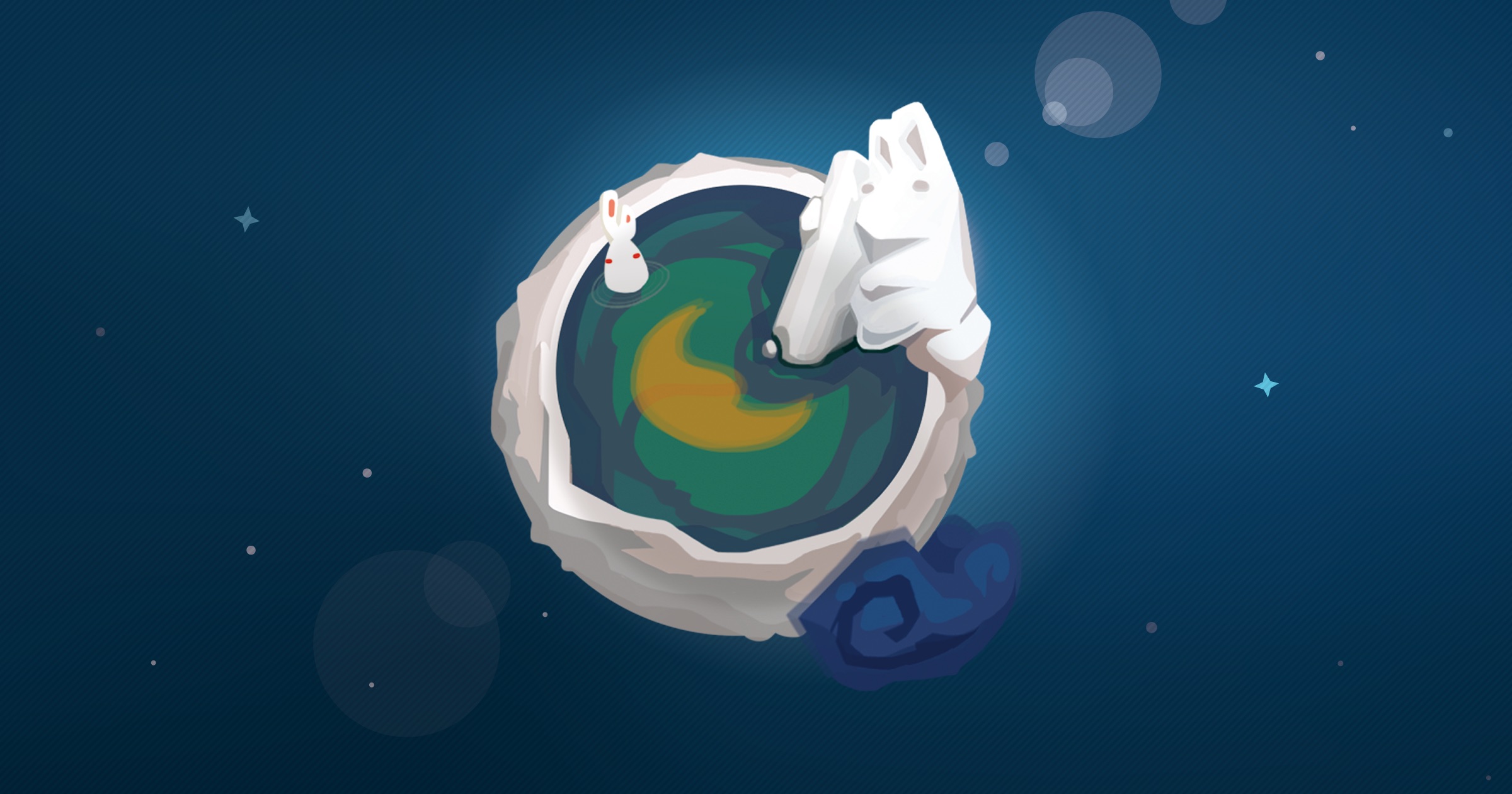 月の湖 - 惑星 - Walkr | SPARKFUL